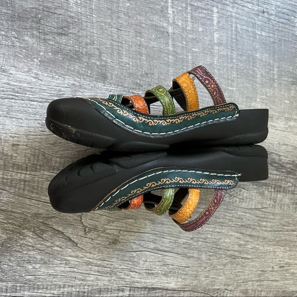 Elite by Conkys Sandals Mules Multicolor Size 9 - Picture 4 of 11